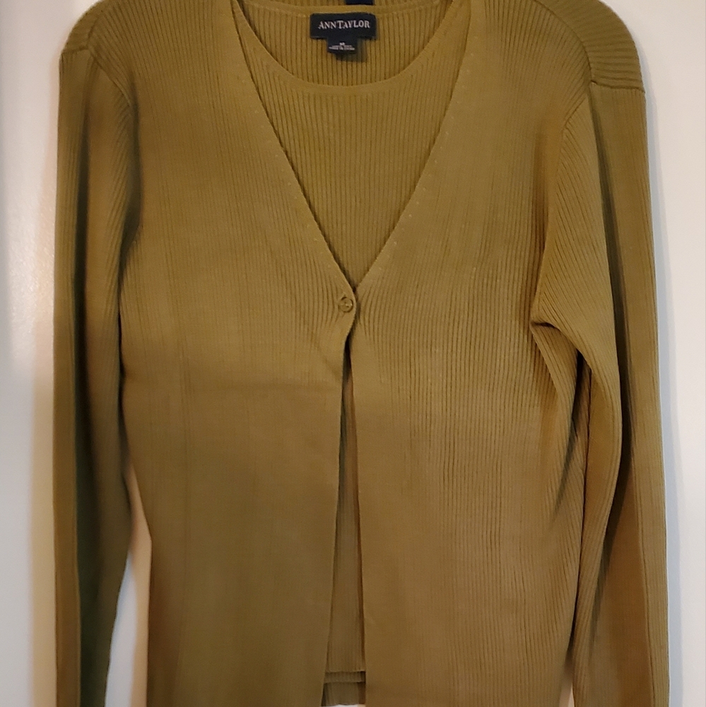 100% Silk Ann Taylor Sleeveless Shell & Thin Jacket Just Gorgeous Like New!